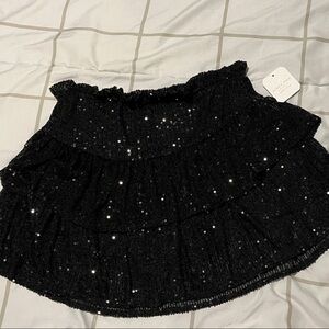 Altar’d State Black Sequin Skirt